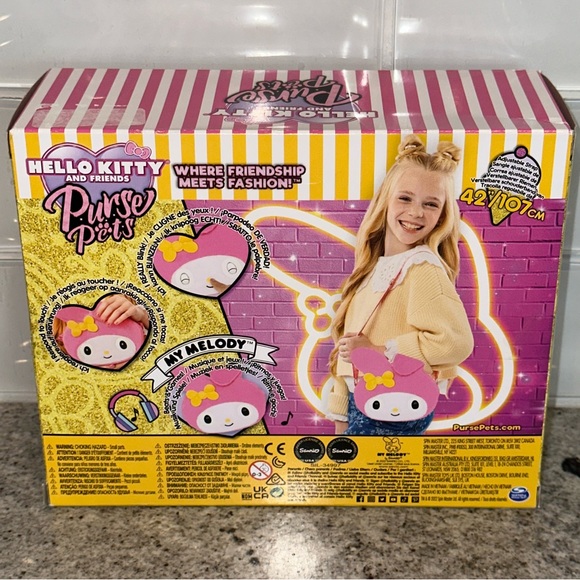 NWT Purse Pets Sanrio Hello Kitty My Melody Interactive Pet Toy Crossbody Purse - Picture 3 of 9